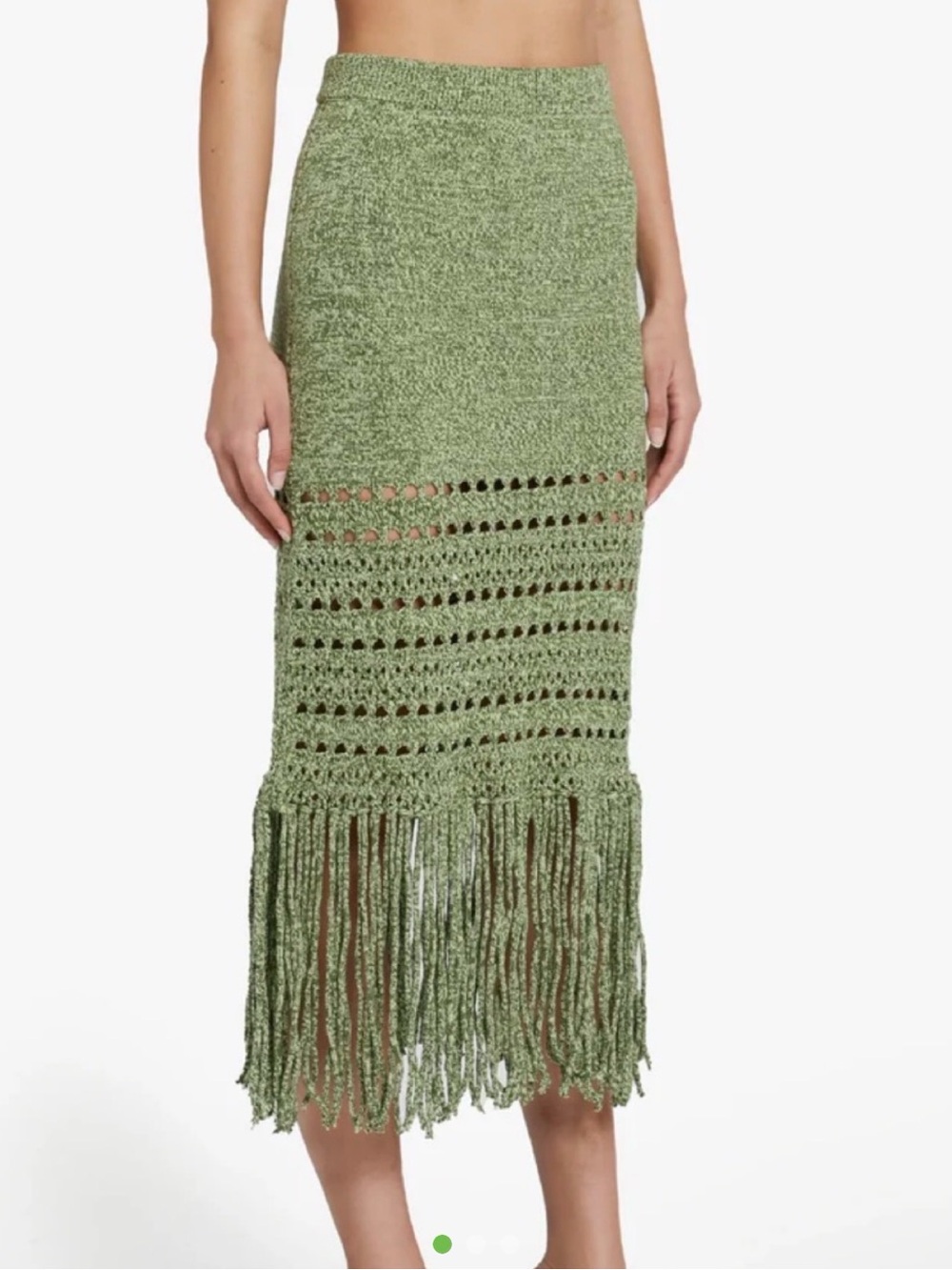 Amanda Uprichard Green Fringe Skirt S